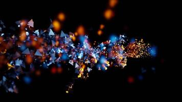 Flying through time and space. Design. Endless cosmic background with colorful stars or space dust and black universe. video