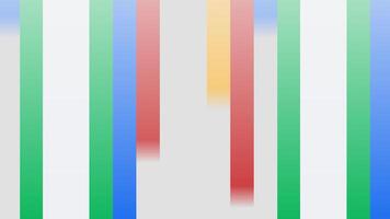 Yellow,blue,red and green squares. Motion.White background in abstraction with small squares that spread out in different directions. video