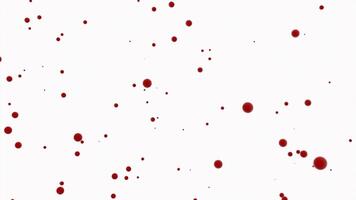 Abstract colorful bubbles flowing up on a beige background. Design. Tiny circles moving up like air bubbles underwater. video