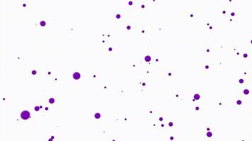 Moving vertical flow of colored balls. Design. Flow of colored small bubbles is moving upwards. Rising stream of colored bubbles on white background video