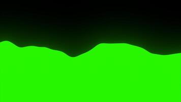Animated background with wavy liquid line. Design. Simple background with wavy line of moving fluid. Bright neon liquid moving on black background video