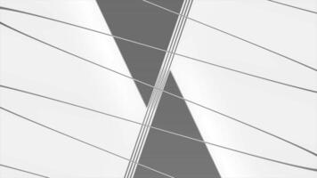 White background. Motion.A multi-colored winding line in the animation that bends in different directions with a pattern. video