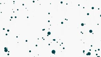 Abstract tiny circles falling down on a white background. Design. Moving particles creating effect of snowfall. video