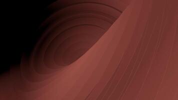 Dark orange spiral shaped 3D tunnel. Design. Expanding orange lines on curved surface. video