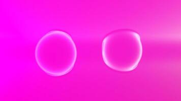 Blue and pink background with bubbles. Design. Rolling bubbles in different directions made in cartoon animation. video