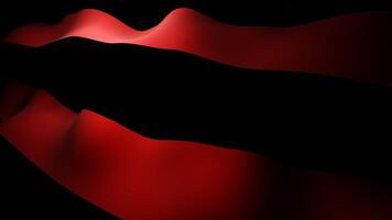 Black background. Design. Blue and red stripes that waver slightly made in computer graphics. video