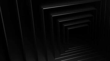 Animation with moving squares and neon light. Design. Moving 3d pyramid of squares and neon lines. Illusion of rotating neon light with shadows on square pyramid video