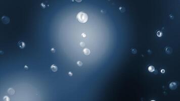 Yellow and blue background. Motion. Light background with small transparent bubbles that burst in cartoon animation. video