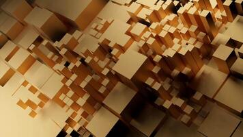 Surface waves of 3d squares. Design. Smooth surface with wave of 3d squares. 3D squares rise in wave above surface video