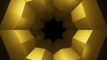 3D pattern with shape pulsates and hypnotizes. Design. Geometric 3d pattern with floral cutout and moving layers. Geometric centralized pattern pulsates in hypnotic motion video
