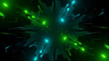 Green and red pattern. Design. Light background with bright lights in animation that are highlighted and create the effect of a kaleidoscope rotating in a circle. video
