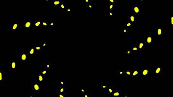 Glowing signal lights on a black background. Design. Rotating spiral shaped light bulbs creating effect of corridor. video
