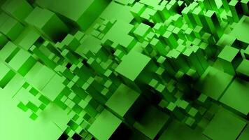 Surface waves of 3d squares. Design. Smooth surface with wave of 3d squares. 3D squares rise in wave above surface video