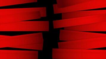 Red stripes on a black background. Motion. Horizontal abstract planks lying one on another. video