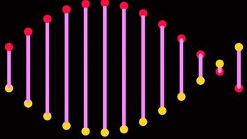 DNA spiral rotating on a black background. Design. Concept of digital world and science. video
