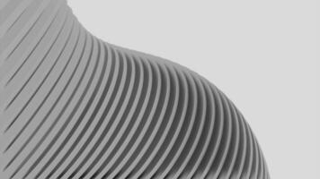 Abstract grey transforming figure on a white background. Design. Spinning 3D figure of many layers. video