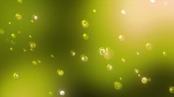 Yellow and blue background. Motion. Light background with small transparent bubbles that burst in cartoon animation. video
