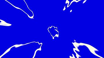Blue and black background with white streaks of paint. Motion. Dazzling background with bright paint made in 3d animation. video