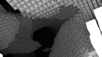 Yellow and white hole in the mountain. Design.Dark empty tunnel under yellow and white squares in abstraction. video
