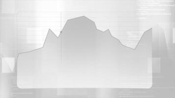 Purple and gray light graph. Motion.A point moving along a graph line that goes up and down in animation. video