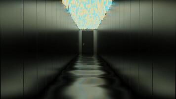 Gray empty rooms. Design. Animation with bright rooms filled with various objects. video