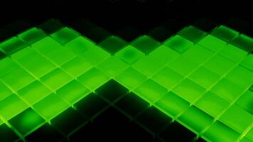 Dance of neon music party squares on a black background. Design. Visualization of the dance floor at the night club. video