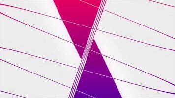 White background. Motion.Pink patterns and triangles that spread out over the entire background in abstraction rotating around. video