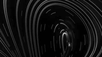 Spiral ripples with futuristic lines. Design. Vibrations in streams of neon lines and spiral movement. Spiral 3d stream with neon futuristic stripes video