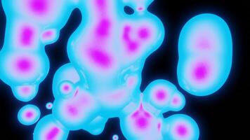 Cell division or cloning cells. Design. Abstract process of cells dividing under the microscope, concept of science and biology. video