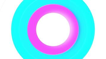 Background of pulsating colored rings. Motion. Colored circles pulsate in slow rhythm. Background of colored circles moving centrally and pulsating video