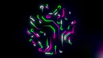 Artificial Intelligence concept. Design. Deep learning, digital transformation, visualization of brain neurons. video