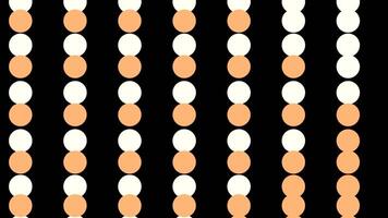 Abstract white and beige jumping circles. Design. Effect of epilepsy, circles on a black background. video