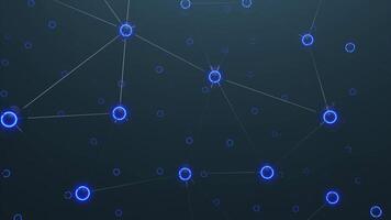 Digital animation of network of digital icons. Design. Concept of IT technologies and artificial intelligence. video