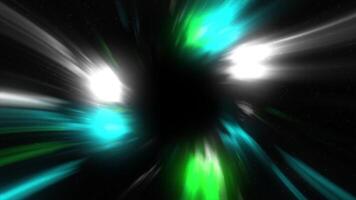 Abstract colorful vortex time portal. Motion. Fantastic animation of an astral tunnel or travel wormhole with neon lights and brights, concept of space, energy , distortion of reality. video