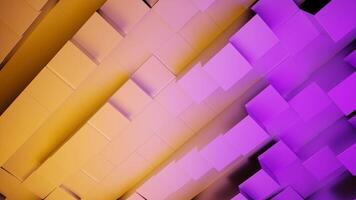 Abstract retro pattern with waving lines of 3D cubes background. Design. Concept of old fashioned game. video