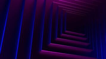 Abstract optical illusion with lights and geometry silhouettes creating effect of a tunnel. Design. Moving inside transforming corridor. video