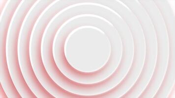Pink and green background. Motion. Larger and smaller bright circles embedded in each other in the animation expand and back apart. video
