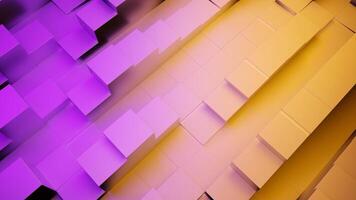 Squares of different delicate bright colors. Design.The rising small pieces of the mosaic take turns in animation. video