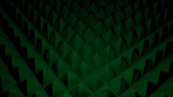 Background of pyramidal triangles on surface. Design. Surface with 3d pyramids like scales or needles. Background with triangular pyramids and sharp texture video