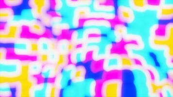Bright colored spots. Design. Multi-colored pieces of paint made in 3d format. video