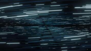 Blue background. Design.White rays of light flying in different directions in the animation. video