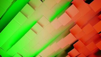 Abstract retro pattern with waving lines of 3D cubes background. Design. Concept of old fashioned game. video