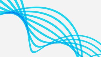 Abstract line of curved stripes moves in space. Design. Curved lines in moving stream on white background. Frozen curved lines in moving stream video