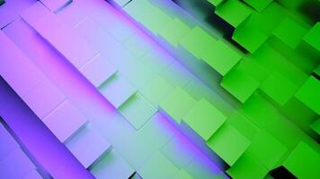 Abstract 3d background made of randomly waving rectangles with different colors. Design. Up and down motion of cube lines. video