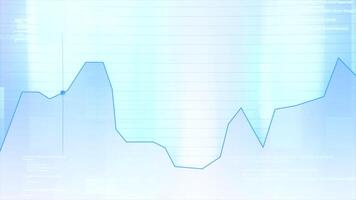 Blue graph in animation. Motion. A drawn drawing in the program where it shows losses and an increase in the population of the planet. video
