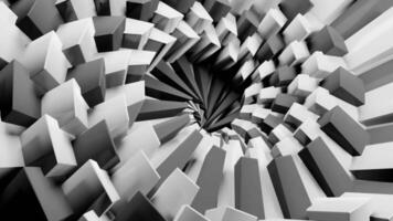 Abstract visualization of rotating gear background. Design. Spinning detail of an unknown mechanism. video