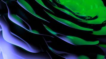 3D liquid flows like fountain stream. Design. 3D flow with colorful liquid. Layers of moving flow of liquid texture video