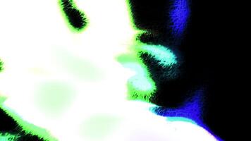 Moving bright spots of plasma on black background. Motion Bright luminous streams of energy in form of spots on black background. Moving spots with plasma radiation video