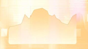 Orange and pale blue graph. Motion.A gentle background in abstraction with a bug that runs along the schedule and in its corners. video