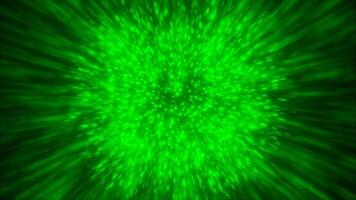 Abstract space star energy explosion on a black background. Motion. Core becoming many spreading particle. video